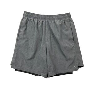 Skora Men Small Qwick-Dry 2-in-1 Athletic Shorts Gray Compression Liner Active